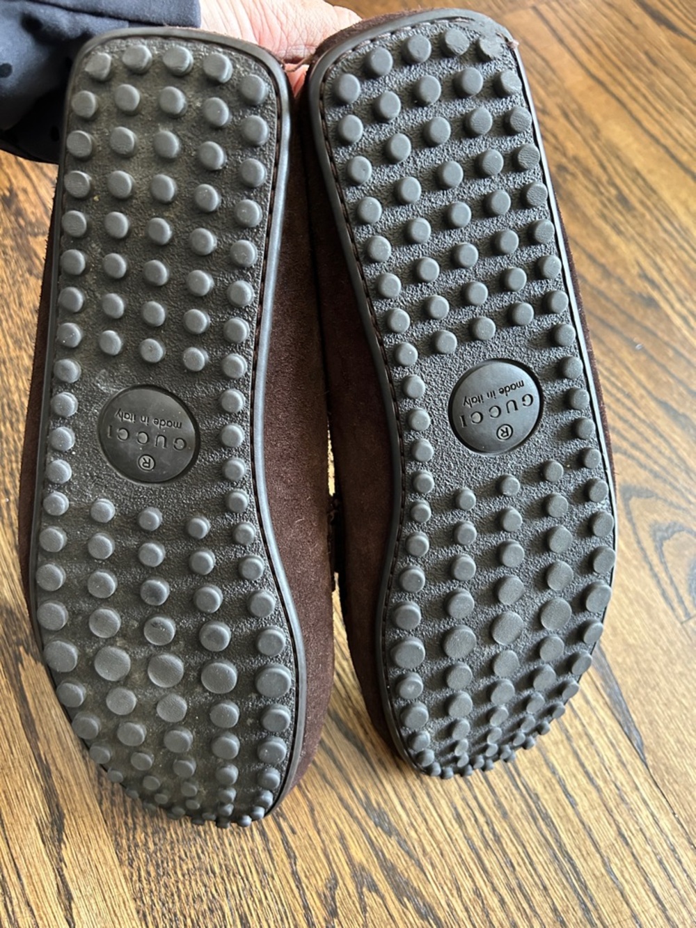 Men’s Gucci Brown suede silver horsebit driving loafers size 10.5 - Picture 7 of 12